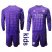 Leicester City Blank Purple Goalkeeper Long Sleeves Kid Soccer Club Jersey