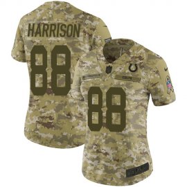 Nike Indianapolis Colts #88 Marvin Harrison Camo Womens Stitched NFL Limited 2018 Salute to Service Jersey