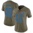 Nike Detroit Lions #40 Jarrad Davis Olive Womens Stitched NFL Limited 2017 Salute to Service Jersey