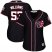 Washington Nationals #53 Austen Williams Navy Blue Alternate Womens Stitched MLB Jersey