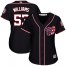 Washington Nationals #53 Austen Williams Navy Blue Alternate Womens Stitched MLB Jersey