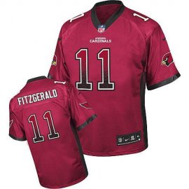 Nike Arizona Cardinals #11 Larry Fitzgerald Red Team Color Mens Stitched NFL Elite Drift Fashion Jersey