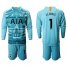 Tottenham Hotspur #1 Lloris Light Blue Goalkeeper Long Sleeves Soccer Club Jersey