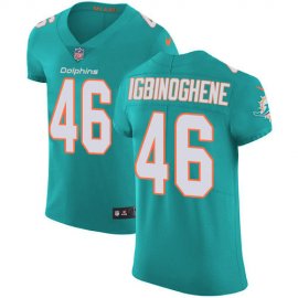 Nike Miami Dolphins #46 Noah Igbinoghene Aqua Green Team Color Mens Stitched NFL Vapor Untouchable Elite Jersey