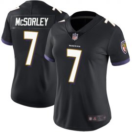 Nike Baltimore Ravens #7 Trace McSorley Black Alternate Womens Stitched NFL Vapor Untouchable Limited Jersey