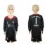 Bayern Munchen #1 Neuer Black Goalkeeper Long Sleeves Kid Soccer Club Jersey