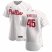Philadelphia Phillies #45 Zack Wheeler Mens Nike White Home 2020 Authentic Player MLB Jersey