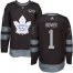 Adidas Toronto Maple Leafs #1 Johnny Bower Black 1917-2017 100th Anniversary Stitched NHL Jersey