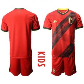 Belgium Blank Red Home Kid Soccer Country Jersey
