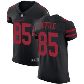 Nike San Francisco 49ers #85 George Kittle Black Alternate Mens Stitched NFL Vapor Untouchable Elite Jersey