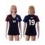 Womens USA #19 Zusi Away Soccer Country Jersey