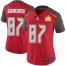 Nike Tampa Bay Buccaneers #87 Rob Gronkowski Red Team Color Womens Super Bowl LV Champions Patch Stitched NFL Vapor Untouchable Limited Jersey