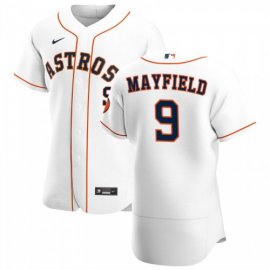 Houston Astros #9 Jack Mayfield Mens Nike White Home 2020 Authentic Player MLB Jersey