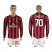 AC Milan #70 Bacca Home Long Sleeves Soccer Club Jersey
