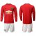Manchester United Blank Red Home Long Sleeves Soccer Club Jersey