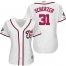 Washington Nationals #31 Max Scherzer White Home 2019 World Series Champions Womens Stitched MLB Jersey