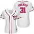 Washington Nationals #31 Max Scherzer White Home 2019 World Series Champions Womens Stitched MLB Jersey