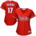 Philadelphia Phillies #17 Rhys Hoskins Red Alternate Womens Stitched MLB Jersey