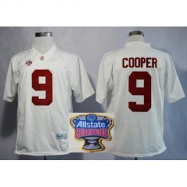 Alabama Crimson Tide 9 Amari Cooper White Limited College Football NCAA Jerseys 2014 All State Sugar Bowl Game Patch
