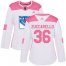 Adidas New York Rangers #36 Mats Zuccarello White/Pink Authentic Fashion Womens Stitched NHL Jersey