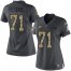 Nike Philadelphia Eagles #71 Jason Peters Black Womens Stitched NFL Limited 2016 Salute to Service Jersey