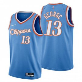 Los Angeles Los Angeles Clippers #13 Paul George Mens Nike Blue 2021/22 Swingman NBA Jersey – City Edition Mens