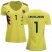Womens Colombia #1 Castellanos Home Soccer Country Jersey