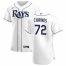 Tampa Bay Rays #72 Yonny Chirinos Mens Nike White Home 2020 Authentic Player MLB Jersey