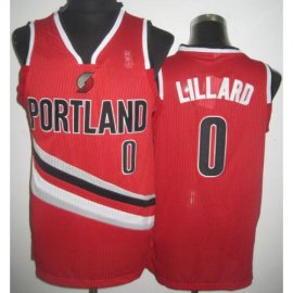 Portland Trail Blazers 0 Damian Lillard Red Revolution 30 NBA Jersey Cheap
