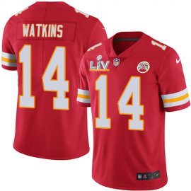 Nike Kansas City Chiefs #14 Sammy Watkins Red Team Color Mens Super Bowl LV Bound Stitched NFL Vapor Untouchable Limited Jersey