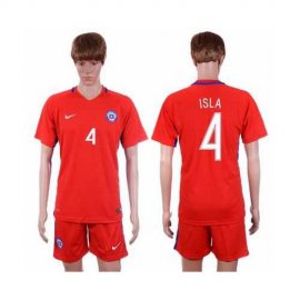Chile #4 Isla Home Soccer Country Jersey