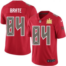 Nike Tampa Bay Buccaneers #84 Cameron Brate Red Youth Super Bowl LV Champions Stitched NFL Limited Rush Jersey