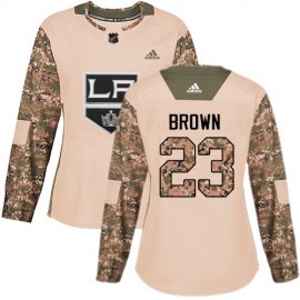 Adidas Los Angeles Kings #23 Dustin Brown Camo Authentic 2017 Veterans Day Womens Stitched NHL Jersey