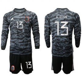 Mexico #13 G.Ochoa Black Long Sleeves Goalkeeper Soccer Country Jersey