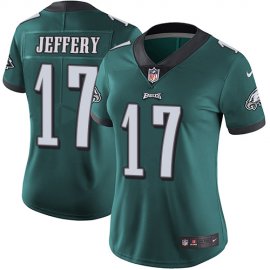 Nike Philadelphia Eagles #17 Alshon Jeffery Midnight Green Team Color Womens Stitched NFL Vapor Untouchable Limited Jersey
