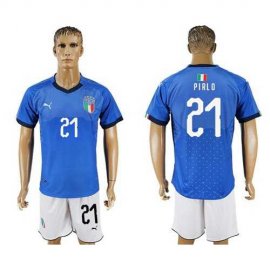 Italy #21 Pirlo Home Soccer Country Jersey