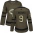 Adidas Montreal Canadiens #9 Maurice Richard Green Salute to Service Womens Stitched NHL Jersey