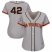 San Francisco Giants #42 Majestic Womens 2019 Jackie Robinson Day Official Cool Base Jersey Gray
