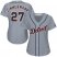 Detroit Tigers #27 Jordan Zimmermann Grey Road Womens Stitched MLB Jersey