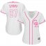 Colorado Rockies #27 Trevor Story White/Pink Fashion Womens Stitched MLB Jersey