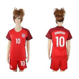 Womens USA #10 Donovan Away Soccer Country Jersey