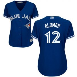 Toronto Blue Jays #12 Roberto Alomar Blue Alternate Womens Stitched MLB Jersey