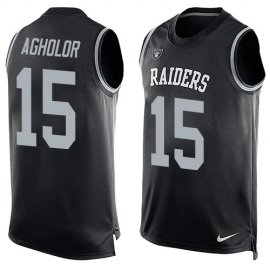 Nike Las Vegas Raiders #15 Nelson Agholor Black Team Color Mens Stitched NFL Limited Tank Top Jersey