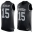 Nike Las Vegas Raiders #15 Nelson Agholor Black Team Color Mens Stitched NFL Limited Tank Top Jersey