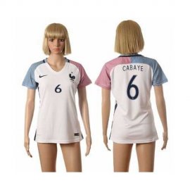 Womens France #6 Cabaye Away Away Soccer Country Jersey