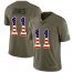 Nike Atlanta Falcons #11 Julio Jones Olive/USA Flag Mens Stitched NFL Limited 2017 Salute To Service Jersey