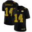 New York New York Jets #14 Sam Darnold Mens Nike Leopard Print Fashion Vapor Limited NFL Jersey Black