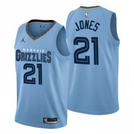 Nike Memphis Grizzlies #21 Tyus Jones Mens 2022-23 Statement Edition NBA Jersey – Blue Mens