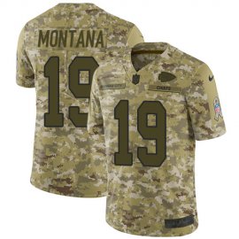 Nike Kansas City Chiefs #19 Joe Montana Camo Mens Stitched NFL Limited 2018 Salute To Service Jersey