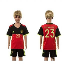 Belgium #23 Vermaelen Red Home Kid Soccer Country Jersey